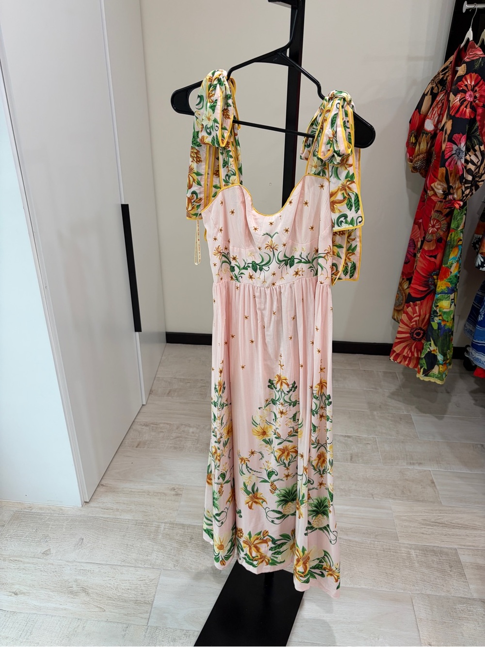 Farm Rio: Botanical Beauty floral cotton-blend midi dress - Picture 11 of 13